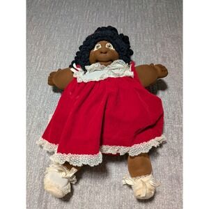 Soft Sculptured Cabbage Patch Kids Doll African American  Signed Numbered‎